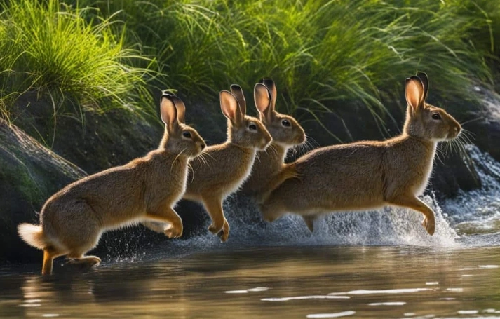 bunny pool swimming bunny pool swimming