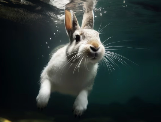 How long can bunny rabbits swim