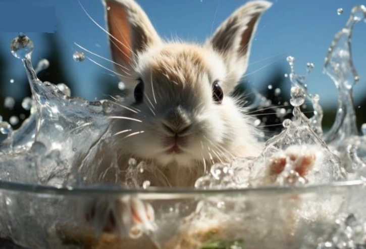 how long can rabbits swim