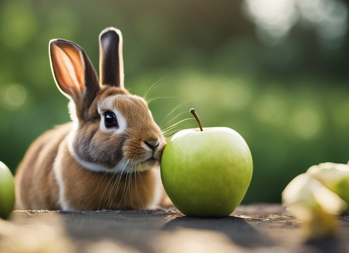 rabbits eat apples