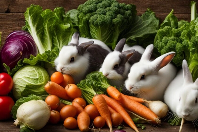 feeding rabbits vegetables