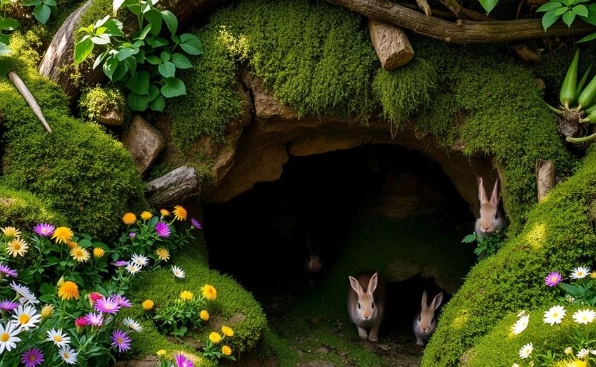 rabbit burrow