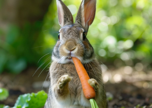 feeding wild rabbits