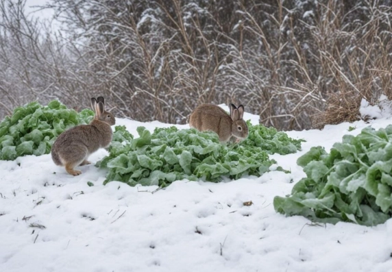 what do rabbits eat in winter